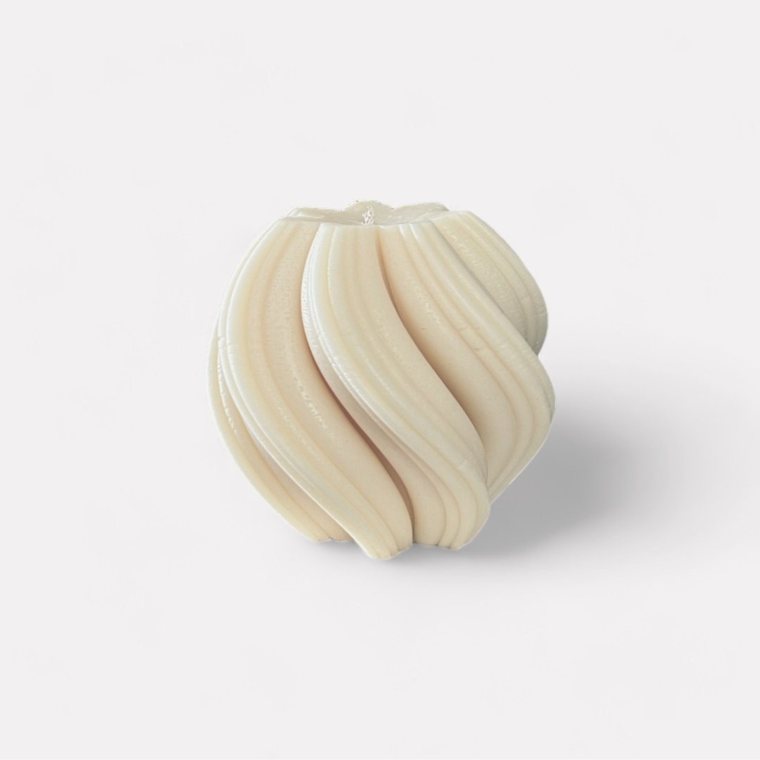 Alba Swirl, Decorative Hand-Crafted Molded Candle