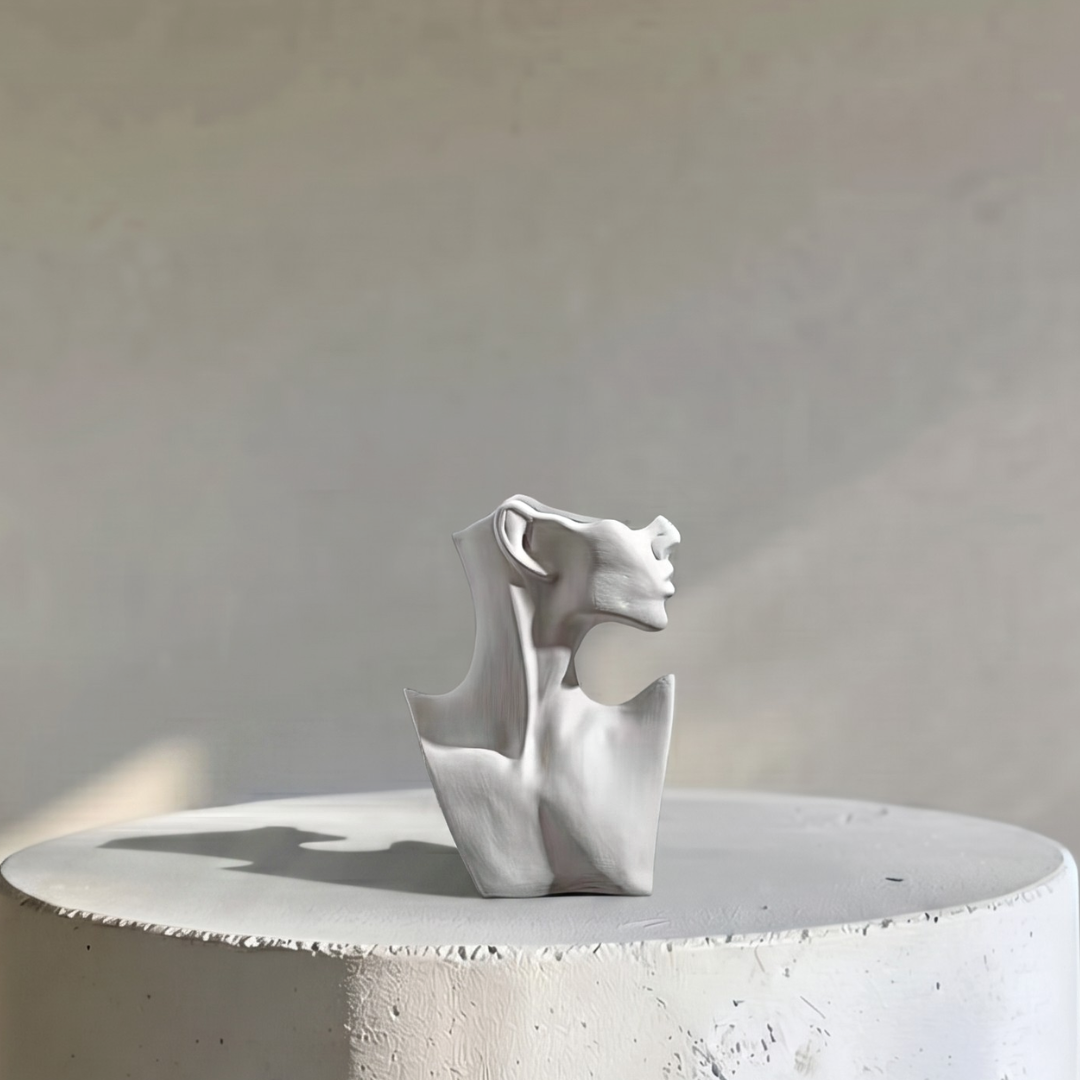 Gaia,Mother Muse Ceramic Vase, 5"L x 7"H