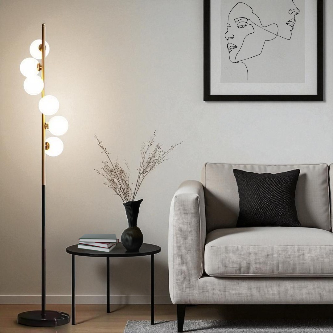 Lunar Essence, Pillar Floor Lamp, Contemporary & Timeless Charm
