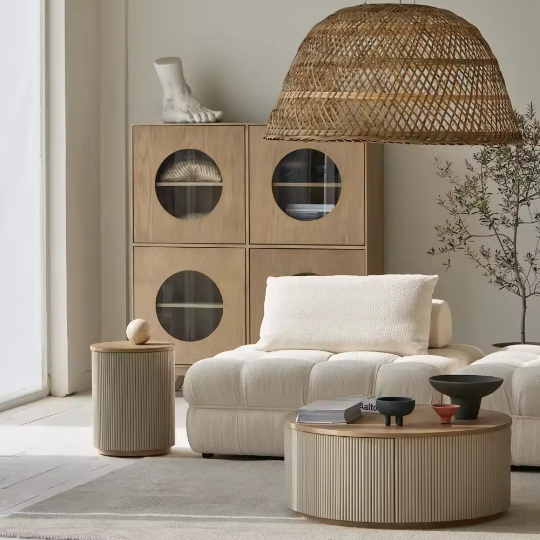 Solivare, Single Square Modular Sofa in Ivory White Boucle, 48”L x 48W x 31”H