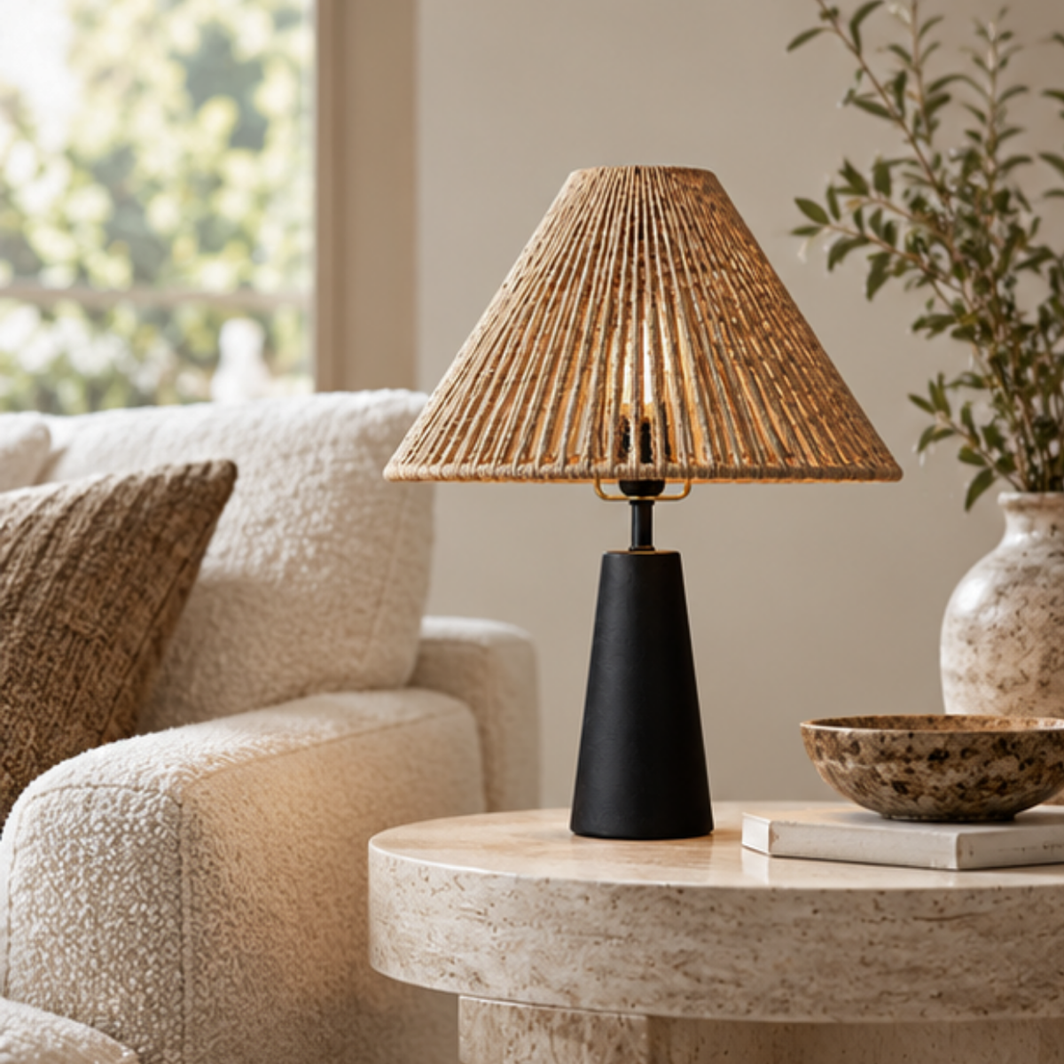 Althea, Sleek Conical Base with Radiant Pleated Shade, 11.8" D x 18.3" H