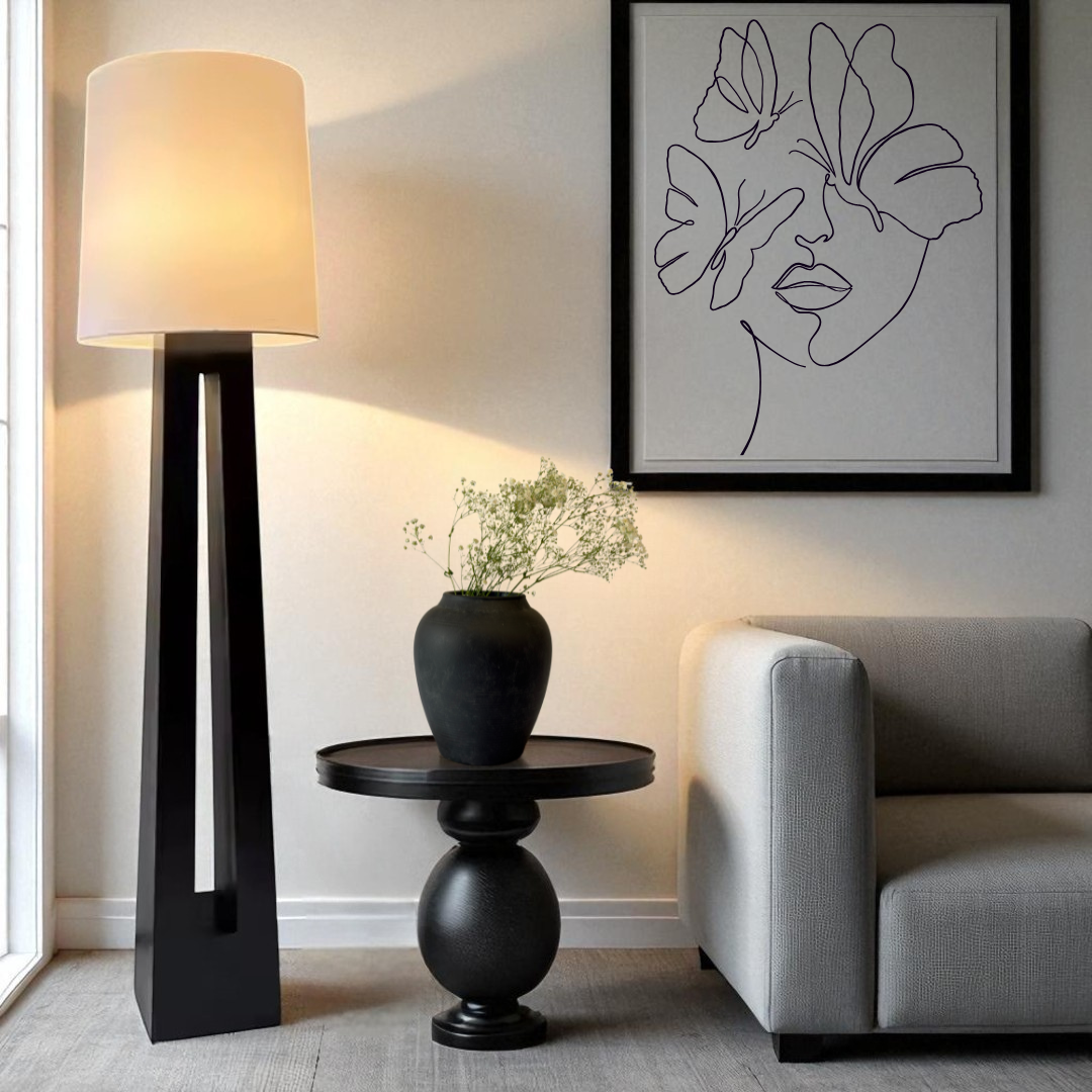 Oxford, Sculpture Art Lamp, Timeless Modern Floor Lamp 19.69" D x 68.9" H