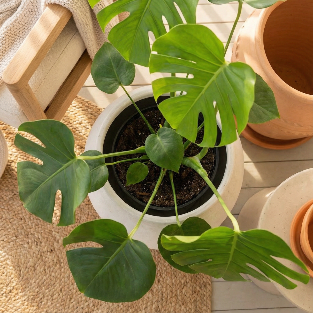 Cyprus XL, Fiber Clay Pot, Hand-painted in Clamshell, 19.6"D x 19.6"H