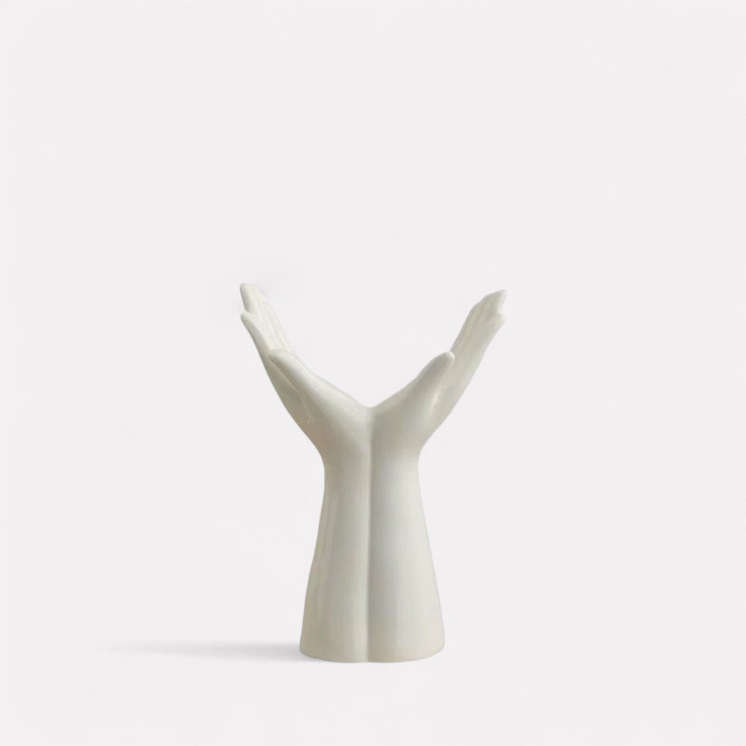 Élan, Ceramic Handcrafted Vase of Grace and Versatility, 4.3"L x 6.1"H