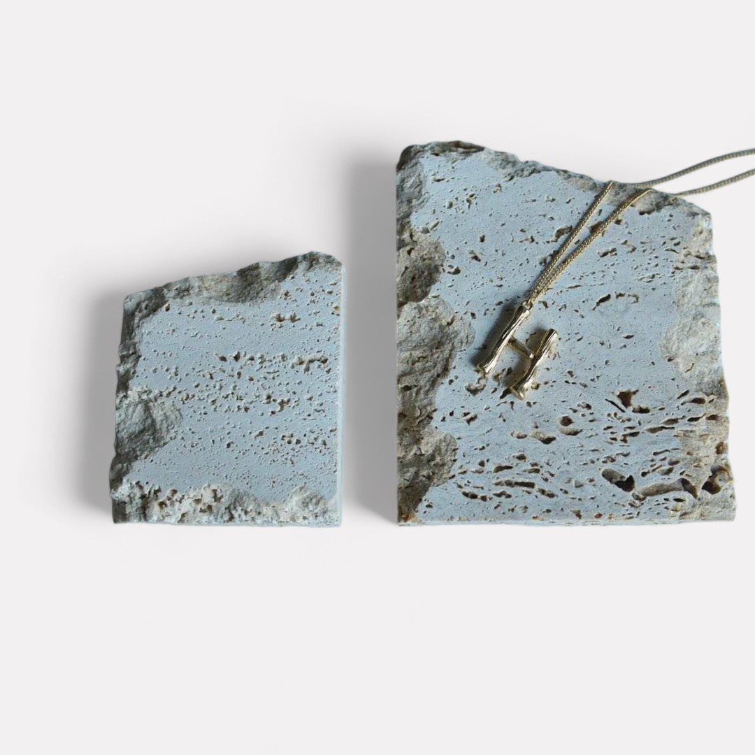 Amalfi Travertine Stone Jewelry Pedestal, Small/Large