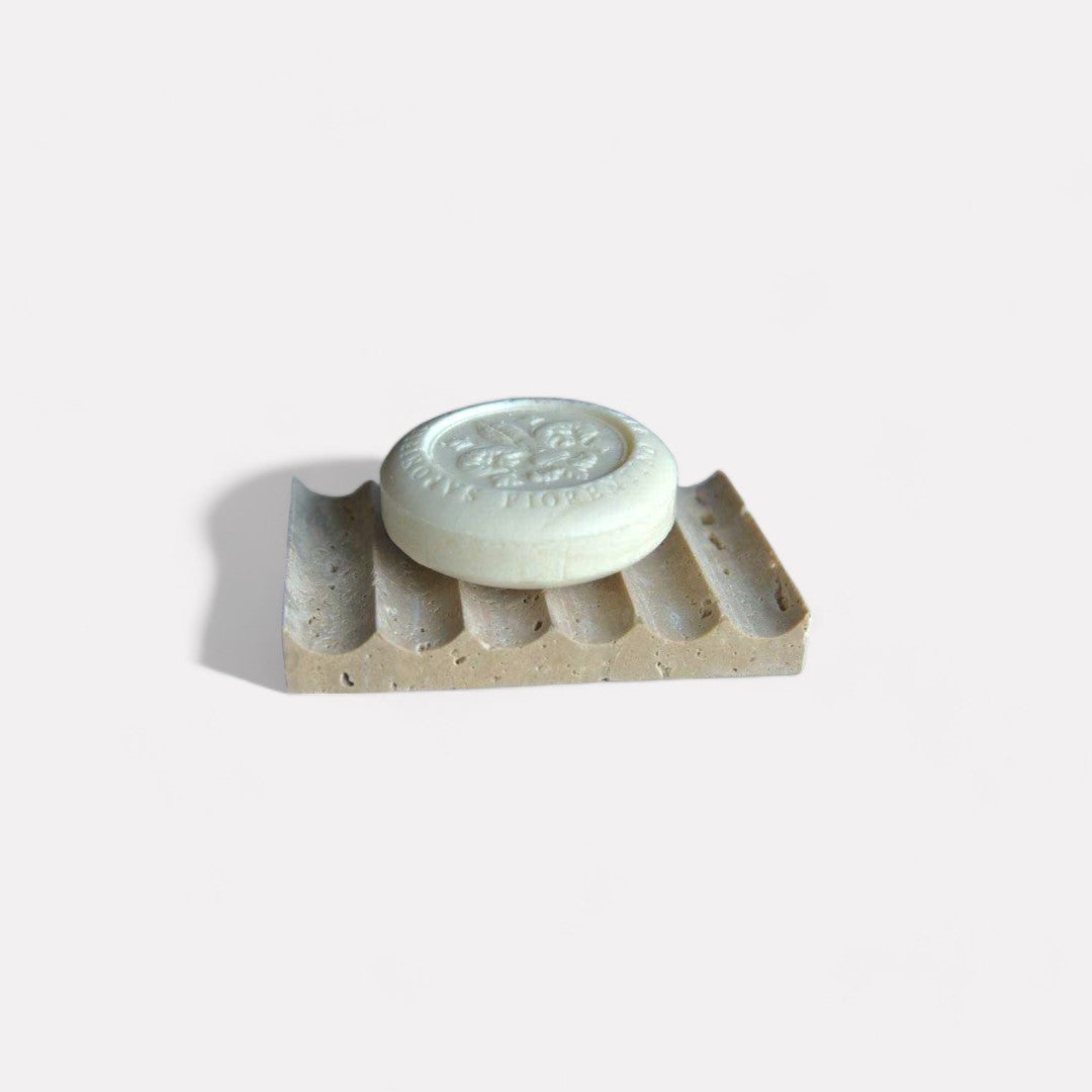 Travertine Concha Soap Tray