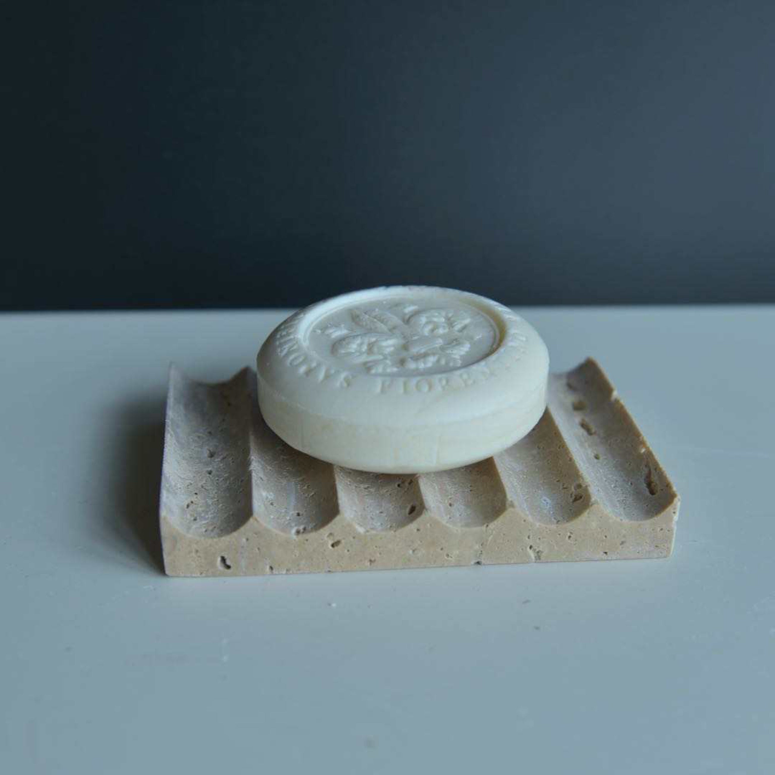 Travertine Concha Soap Tray