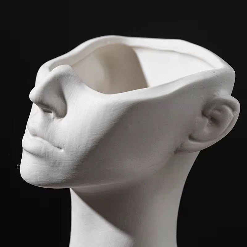 Selene,Timeless Muse Ceramic Vase, 3.15"L x 7.4"H