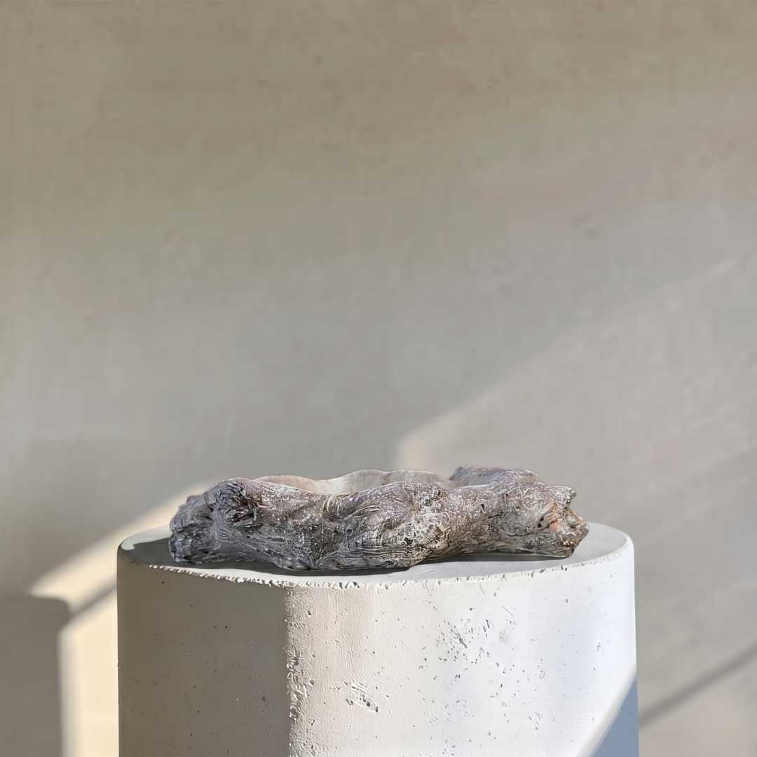Oakes Cement Planter, Unique Driftwood-Inspired Design, 15"L x 6.5"W x 3.1"H