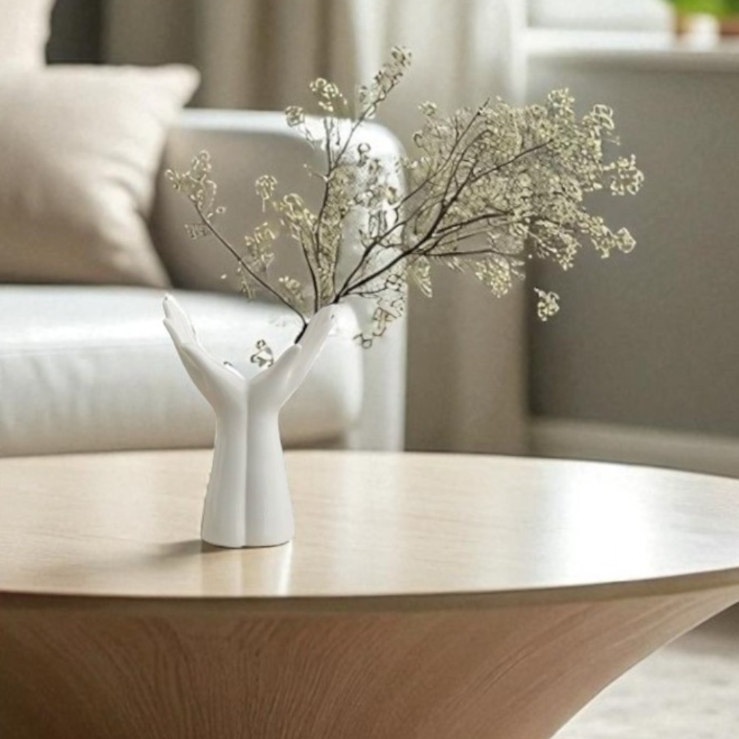 Élan, Ceramic Handcrafted Vase of Grace and Versatility, 4.3"L x 6.1"H