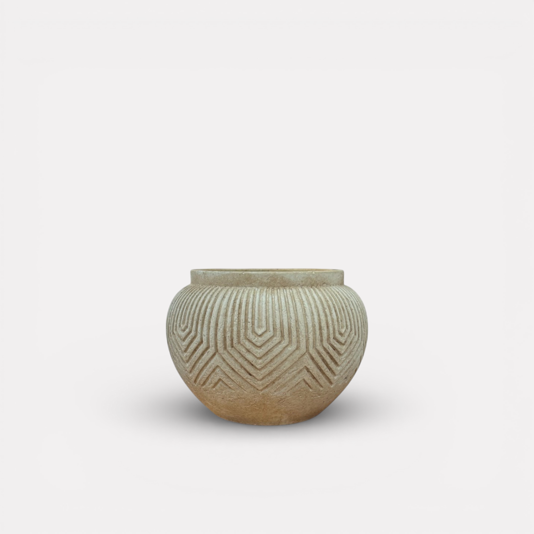 Linden Concrete Vessel, 8"D X 6"H