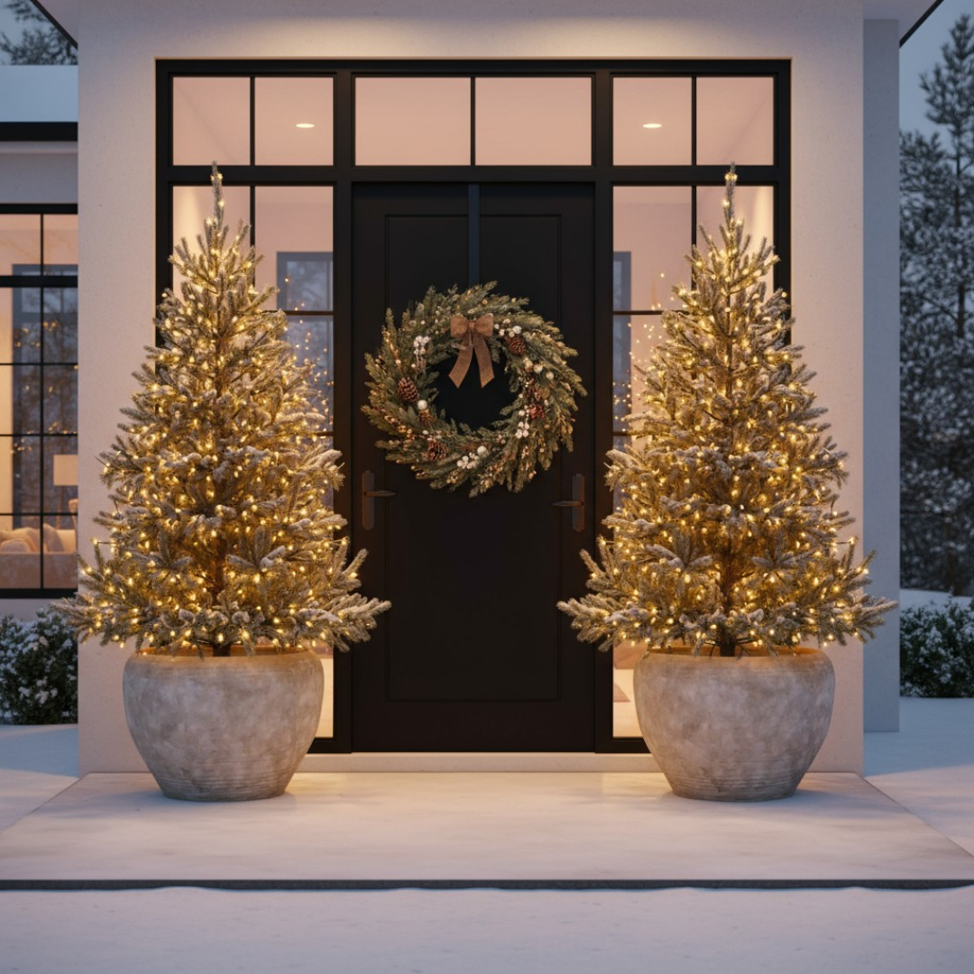 Titan XXL, Fiber Clay Pot, Hand-painted in Aged White, 28.3"D x 17"H