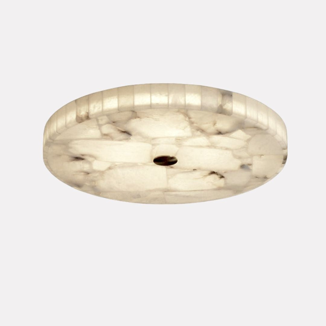 Evelyn, Flush Mount, Stunning Alabaster and Solid Brass, Classic & Timeless Lighting Piece