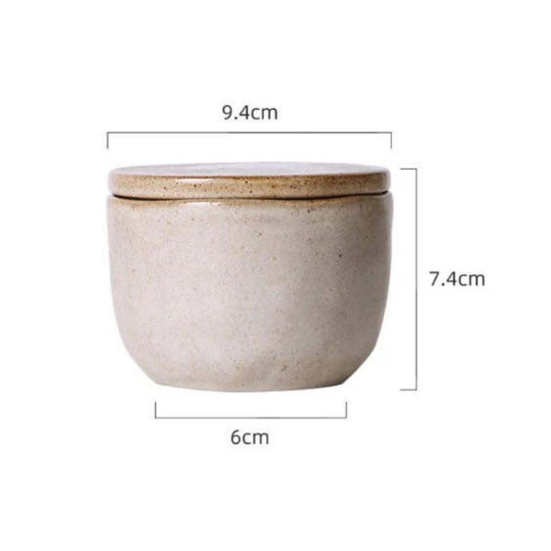 Solace Sands, Handcrafted Candēla with Ceramic Vessel & Lid