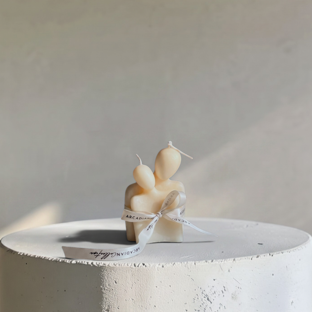 Jack & Rose Decora Candle, 4"L x 5"H