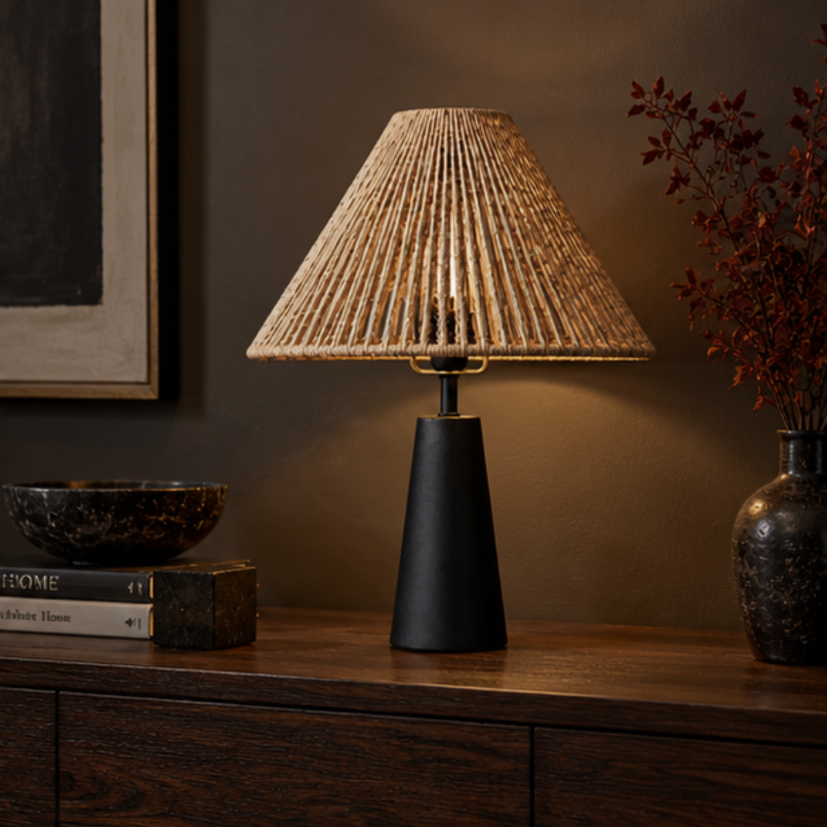 Althea, Sleek Conical Base with Radiant Pleated Shade, 11.8" D x 18.3" H