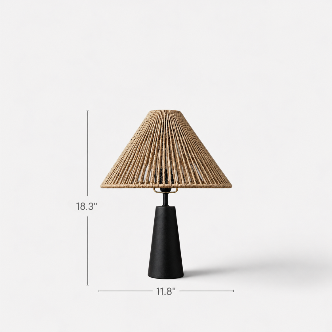 Althea, Sleek Conical Base with Radiant Pleated Shade, 11.8" D x 18.3" H