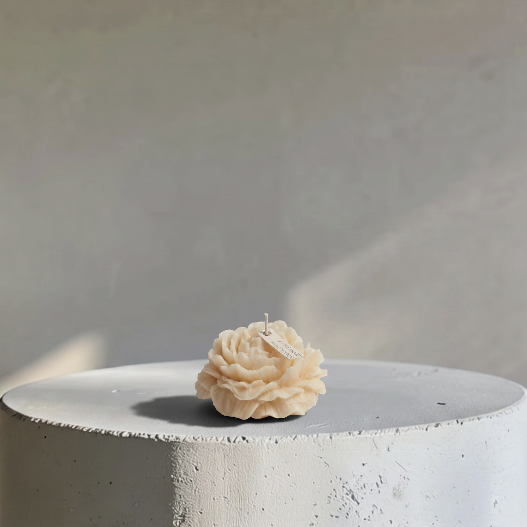 Austin Rose Decora Candle, 3"D x 1.5"H