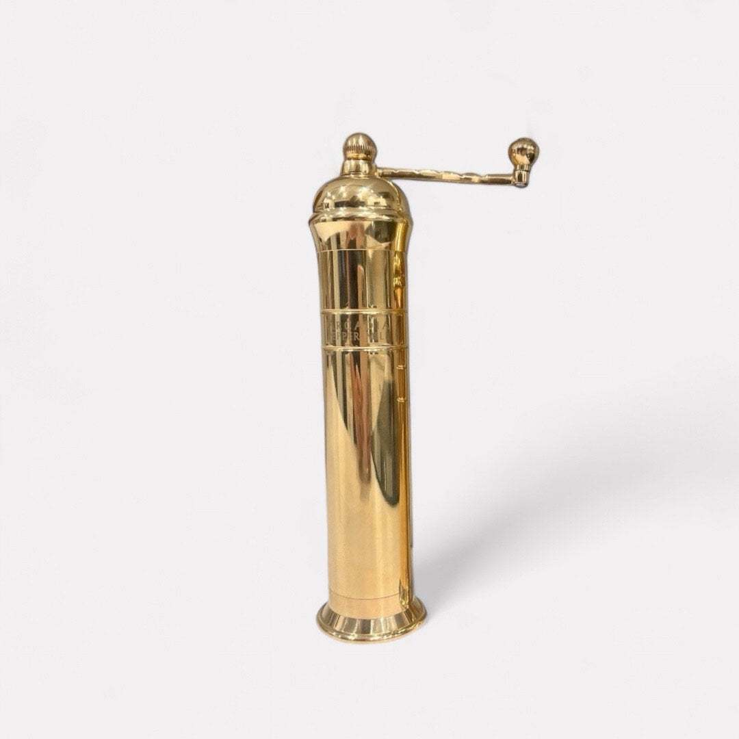 Auric, Vintage European Salt & Pepper Mill, Solid Brass, Timeless and Elegant Grinders