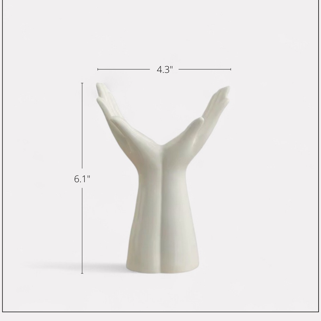 Élan, Ceramic Handcrafted Vase of Grace and Versatility, 4.3"L x 6.1"H